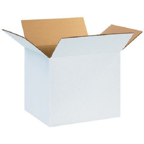 White 5 Kilogram Storage Capacity 3 Mm Thickness Die Cut Style 3 Ply Corrugated Box