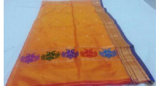 2.5 Meter Size Length 47 Inch Width Light Weight Yellow Designer Dupatta