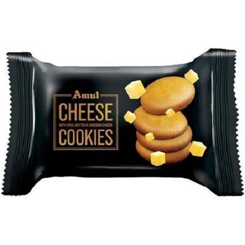 50 Gram Round Sweet Taste Crispy And Buttery Amul Cheese Cookies Industrial