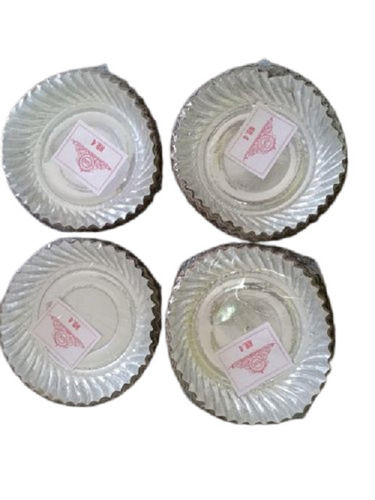 Pink 6 Inch Size Round For Events And Parties Supplies Silver Disposable Paper Plates 