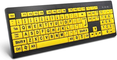 Multi Color Large Print Keyboard Usb Plug Letters Keyboard  Application: Computor Work