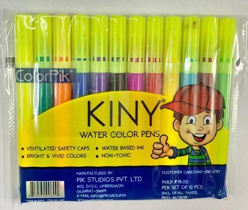 Black Plastic Colorstic Sketch Single Color Pen, For Colouring, Packaging  Type: Packet