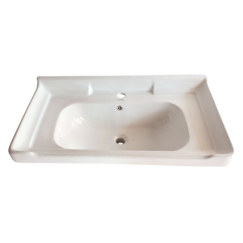 Scratch Resistant Dust Resistance Wall Mounted Rectangular Ceramic Wash Basin - Feature: Easy Installation