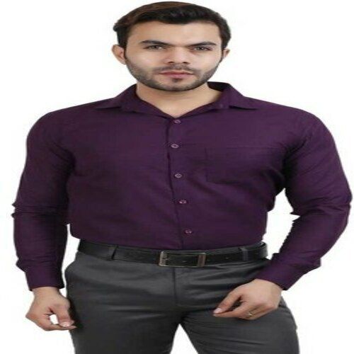  Uniquely Designed And Cost-Effective Men'S Plain Purple Formal Shirt