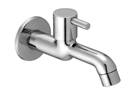 8 Inch Size Brass Material With Chrome Finish Silver Long Body Water Tap - Brass, 8 Inch, Chrome Finish, Round Shape | Stylish Water Supply Solution for Homes, Farms, Hotels