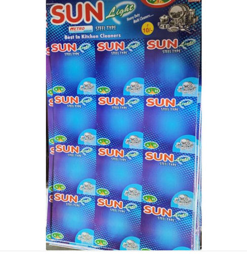 Blue Rectangular Sun Light Steel Scrubber Packaging Card