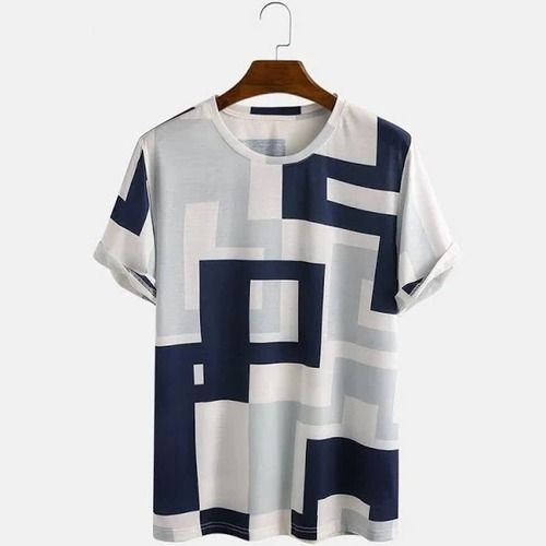 Casual Wear Comfortable And Washable Round Neck Printed T Shirt For Men 