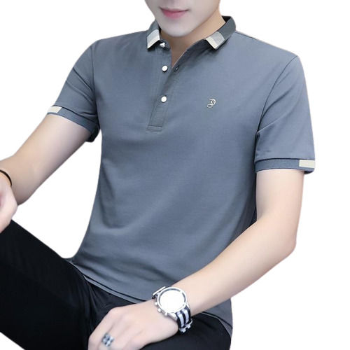 Casual Wear Comfortable And Washable Short Sleeves Collared T Shirt For Men 