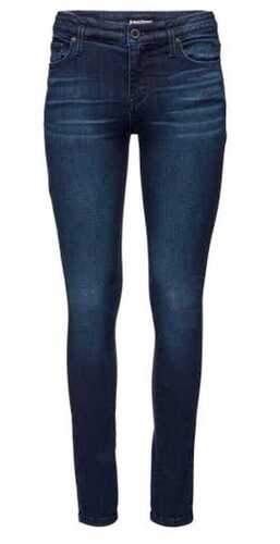 Comfortable And Washable Skinny Slim Fit Denim Plain Dyed Ladies Jean'S