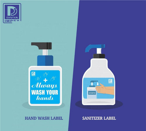 Hand Sanitizers Bottle Chromo, PP And Metallic Labels