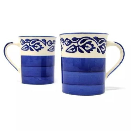 Perfectly Designed Indian Blue Pottery Mugs