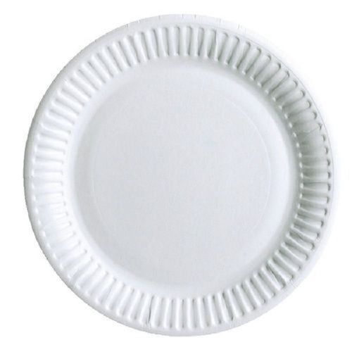 Plain Round Shape Light Weight Disposable Paper Plates For Event And Party