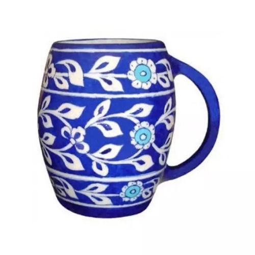 Precisely Designed Blue Pottery Coffee Mugs