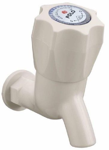 White Plastic Water Tap For Bathroom Fitting