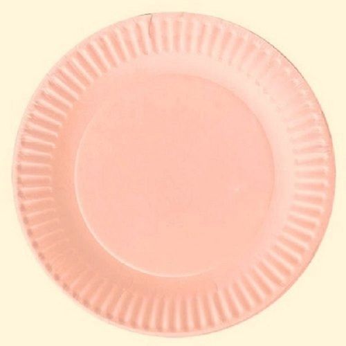  Pink Round Shape Light Weight Easy To Use Disposable Paper Plates