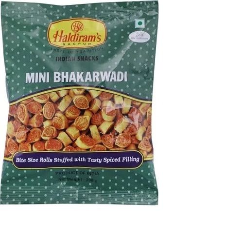 200 Gram Pack Size Haldiram Spicy And Delicious Mini Bhakarwadi Namkeen 