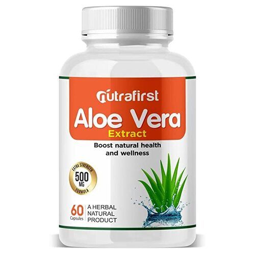 500 Mg Herbal Natural Aloe Vera Capsules, 60 Capsule Pack Age Group: For Adults