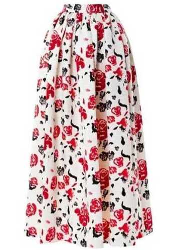 Multi Color Printed Pattern Pure Cotton Skirts