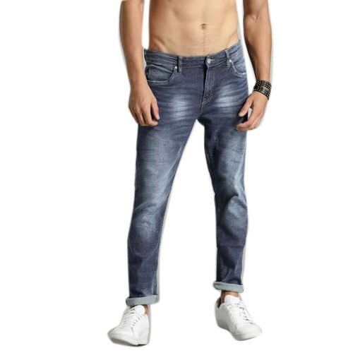 Denim Plain Dyed Straight Comfort Fit Casual Wear Jeans