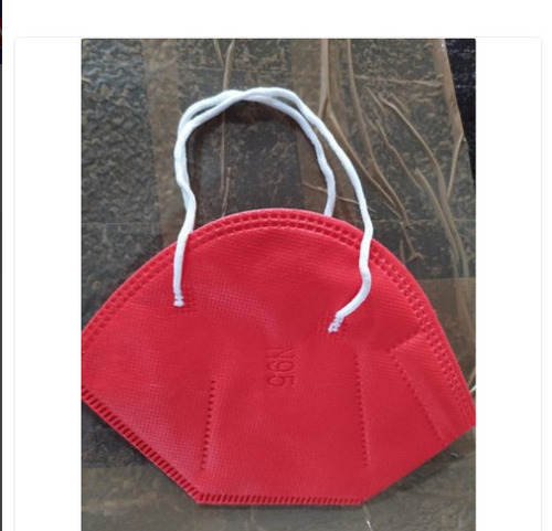 सफेद डिस्पोजेबल और पुन: प्रयोज्य सादा लाल गैर बुना N95 मास्क