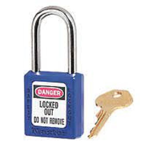 Blue High Strength Danger Safety Padlock With Three Keys