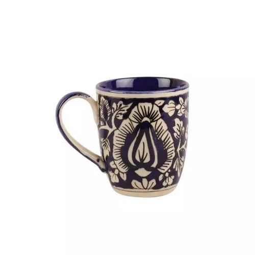 Latest Design Blue Pottery Handicraft Coffee Mugs
