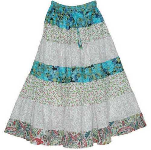 Multi Colour Ladies Cotton Printed Skirts For Casual Wear