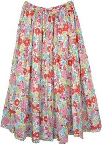 Multi Color Printed Pattern Ladies Casual Wear Skirts