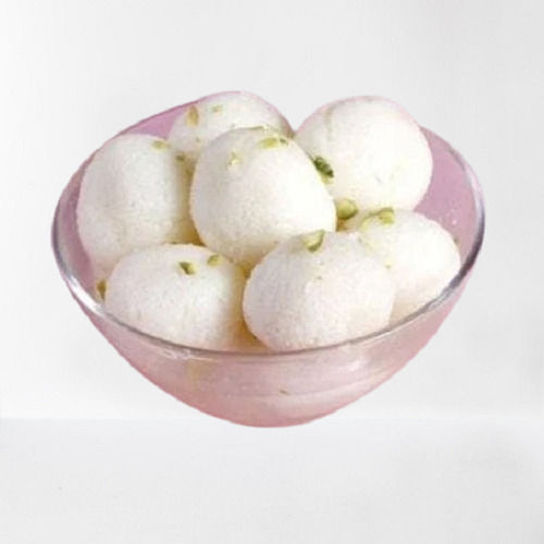 Pack Of 1 Kilogram Sweet In Taste Round Shaped Sponge White Rasgulla