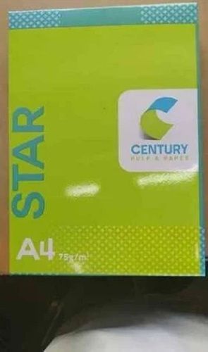 Pack Of 500 Sheets A4 Size 70 Gsm White Star Century Paper Sheets Application: Residential