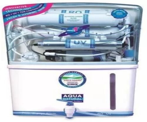 Semi-Automatic 12 Liter Capacity Plastic Body White Aqua Grand Ro+Uv+Uf+Tds Water Purifier