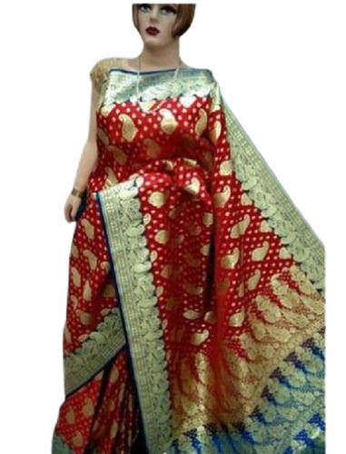 6.3 Meter Length Breathable And Washable Multicolor Silk Fabric Banarasi Saree  Film Length: 7 Millimeter (Mm)