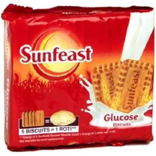 Pack Of 120 Gram Rectangle Shaped Tasty And Crispy Sunfeast Glucose Biscuits