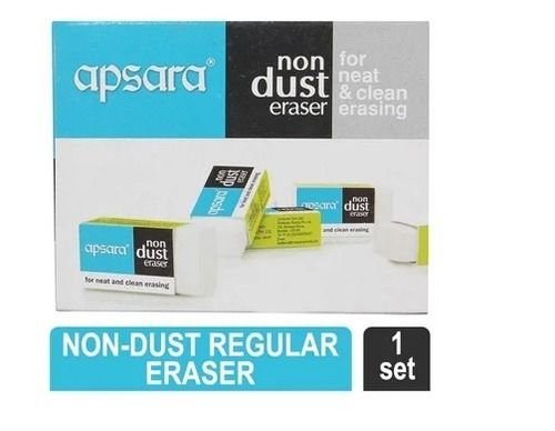 Pack Of 20 Pieces Rectangle Apsara Non Dust Neat And Clean Erasers 