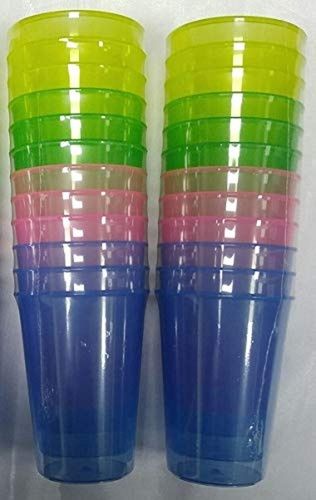 Multi Plain Multicolor 300 Ml Plastic Glass For Event, Party And Home