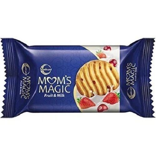 Round Shaped Tasty And Crispy Sunfeast Moms Magic Fruit Milk Biscuits Burning Time: 3 To 4 Hours