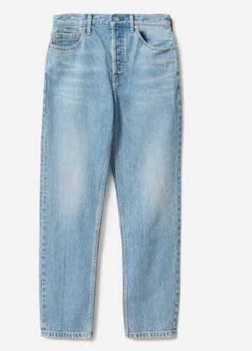 Skin Friendly Fine Finish Sky Blue Plain Ladies Jeans