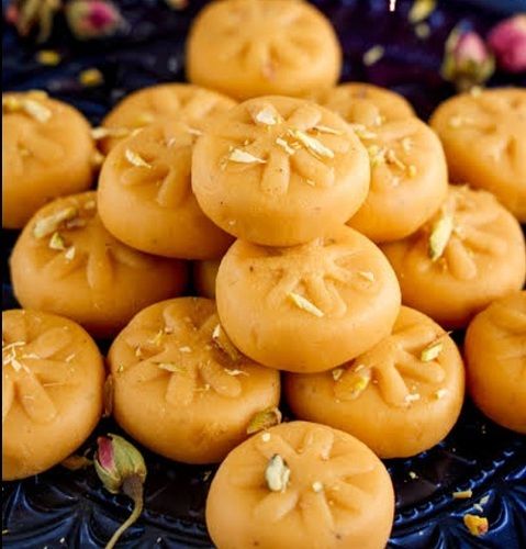 Brown Color Sweet And Tasty Malai Peda 