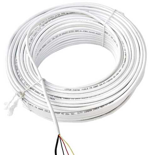 Heat Proof White CCTV Camera Cable