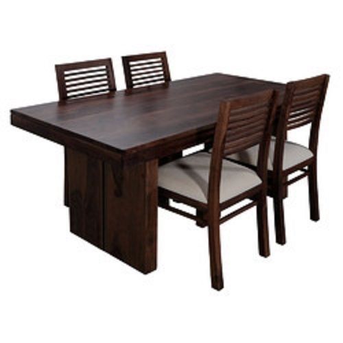 Wooden Furniture Brown Rectangular Dining Table Set