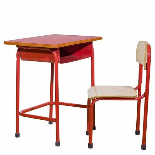 Wooden Tables With Red Color