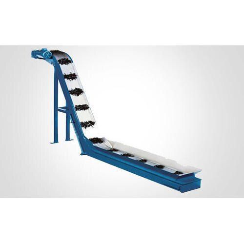 Blue And White 50 Hz Frequency Mild Steel Magnetic Chip Conveyor 