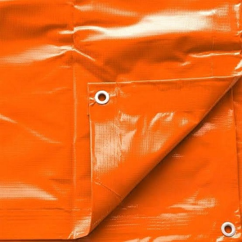 पॉलीस्टर डबल लेयर टिकाऊ और उच्च गुणवत्ता वाला पॉलिएस्टर वाटरप्रूफ ऑरेंज तिरपाल