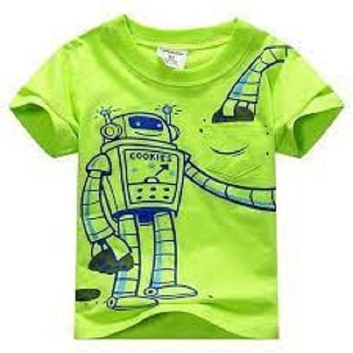 Fancy Printed Kids Casual Half Sleeves Round Neck T-Shirt