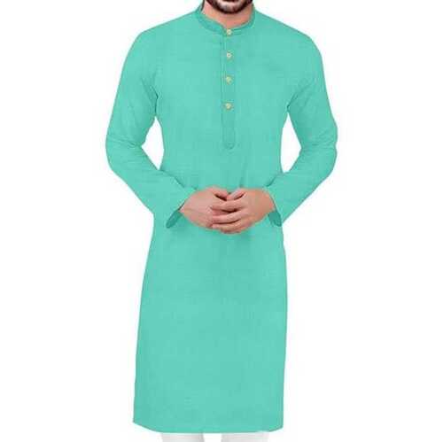 Mens Plain Cotton Full Sleeves Kurta For Party Wear Dry Place