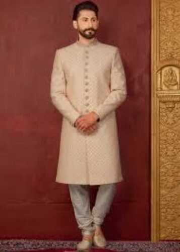 Mens Sherwani With Anti Wrinkle And Skin Friendly For Party Wear