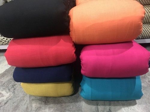 Multicolor 44 Inch Width Breathable And Washable Plain Rayon Fabric