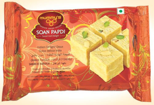 Pack Of 250 Gram 7.46 Gram Protein Sweet In Taste Orange Flavor Soan Papdi