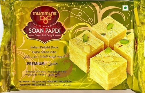 Pack Of 500 Gram 7.46 Gram Protein Sweet In Taste Premium Soan Papdi