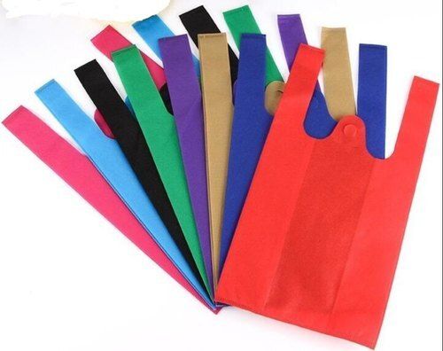 Plain 12x16 Inch W-Cut Non Woven Bag, For Grocery